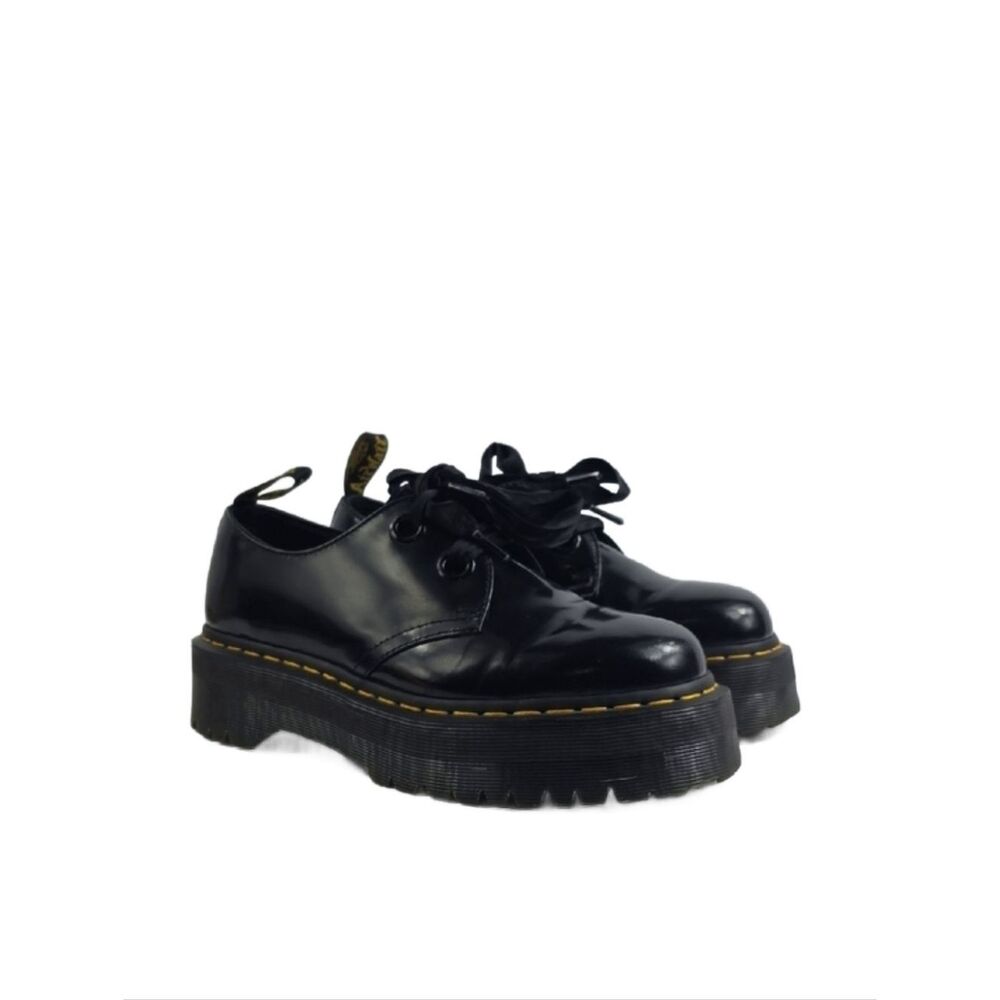 Dr. Martens Holly Black Patent Leather Platform Women's Shoes Size 9